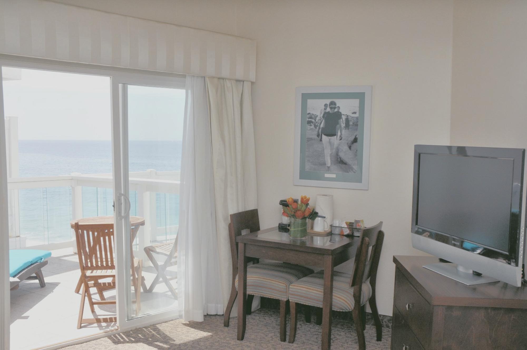 Oceanfront Guestroom with private outdoor area
